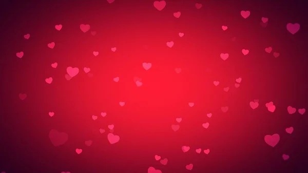 Romantic hearts on shiny background