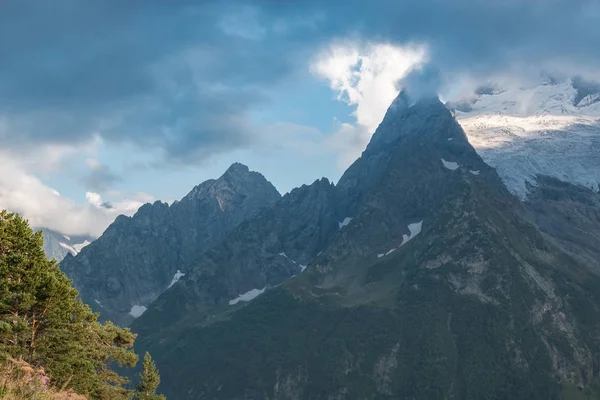 Panorama of mountains and forest scene in national park of Domba