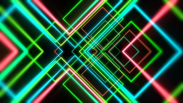 Colorful neon lines abstract background