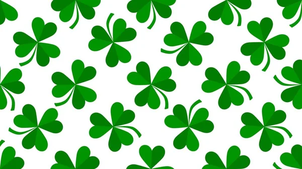 Saint Patrick Day holiday background with green shamrocks