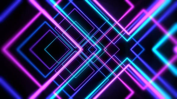 Colorful neon lines abstract background. Elegant and luxury dynamic club style 3D illustration