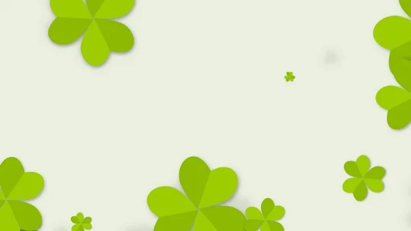 Saint Patrick Day holiday background with green shamrocks. Luxury and elegant style 3D illustration for holiday
