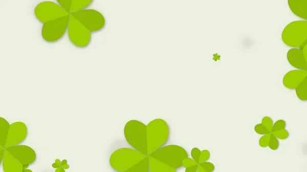 Saint Patrick Day holiday background with green shamrocks. Luxury and elegant style 3D illustration for holiday