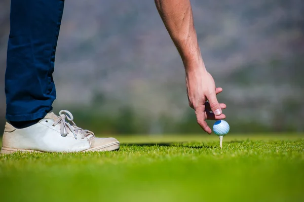 bir golf tee kolyesi bir golfçü görünümünü