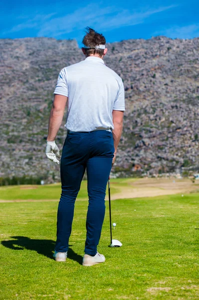 Weergave van een golfer Tee van een golf tee — Stockfoto