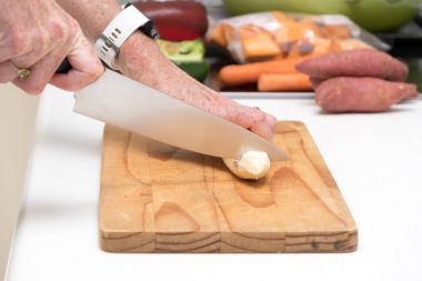 Tatlı patates kıyılmış