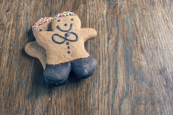 Ginger bread man on a table — Stock Photo, Image