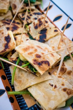 flat bread starters on a plate