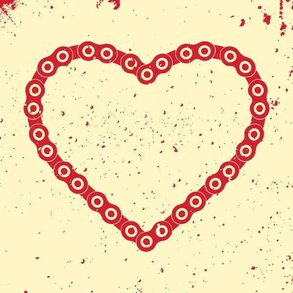 Bisiklet zinciri kalp.