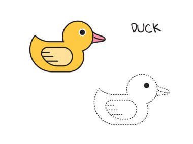 Boyama kitabı ördek yavrusu