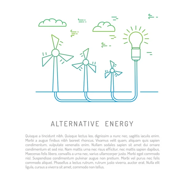 Ökologisches Energiekonzept — Stockvektor