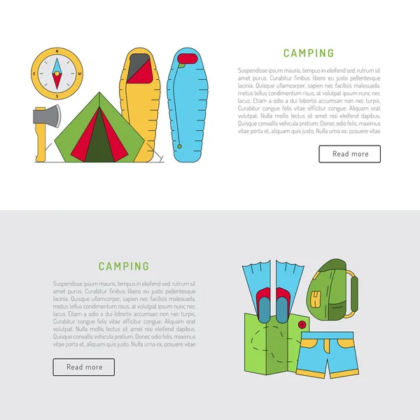 Camping icon flat — Stock Vector