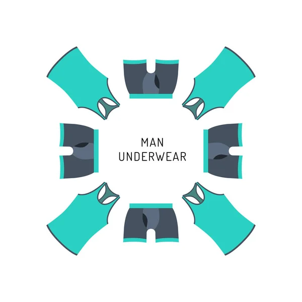 Men underwear clothing — Stock Vector