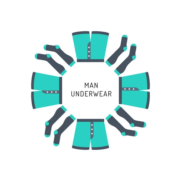 Hommes sous-vêtements vêtements — Image vectorielle