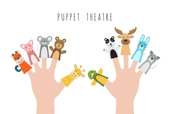 Teatr lalek dzieci — Wektor stockowy