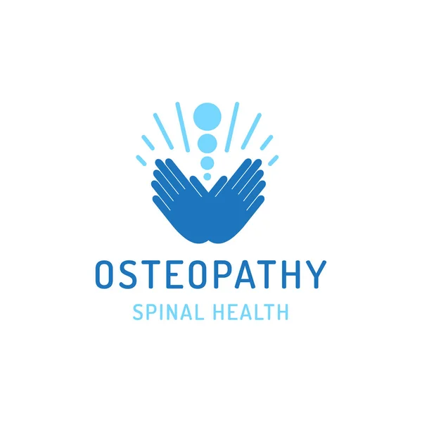 플랫 로고 osteopathy — 스톡 벡터