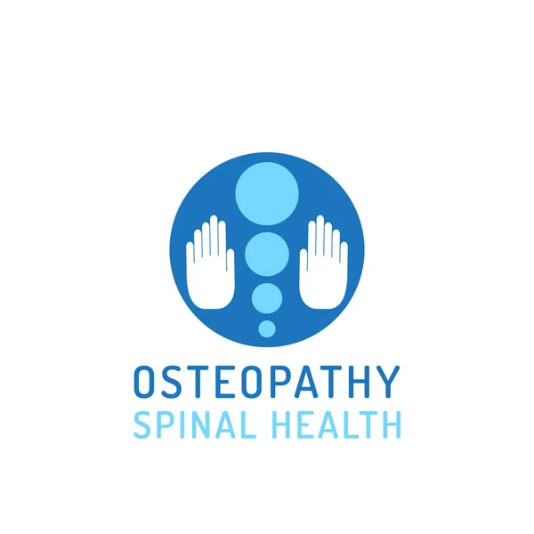 Platte logo osteopathie — Stockvector