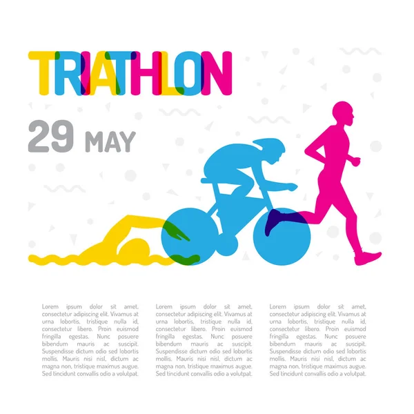 Banner Sport Triathlon — Stockvektor