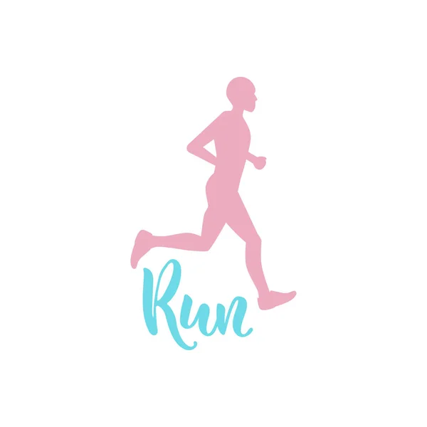 Логотип людини, що біжить — стоковий вектор