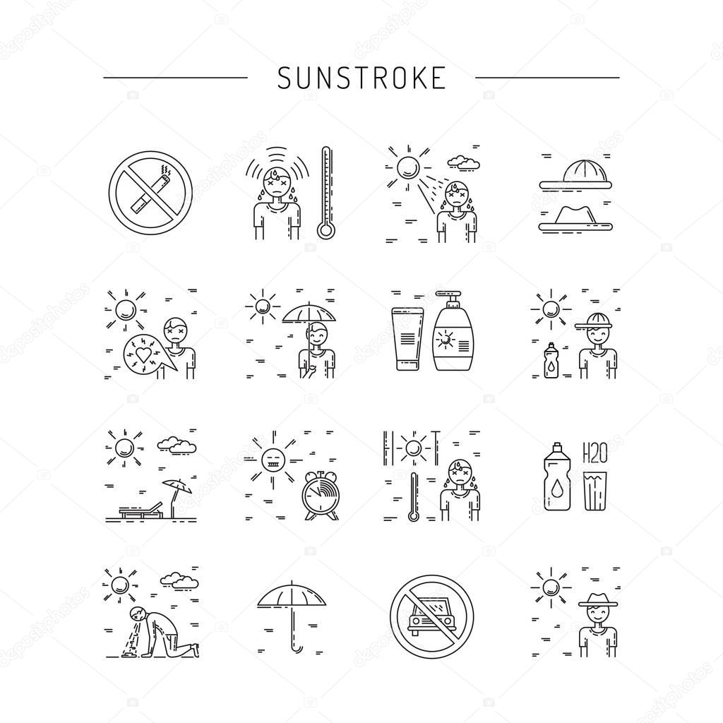 vector icon sunstrocke