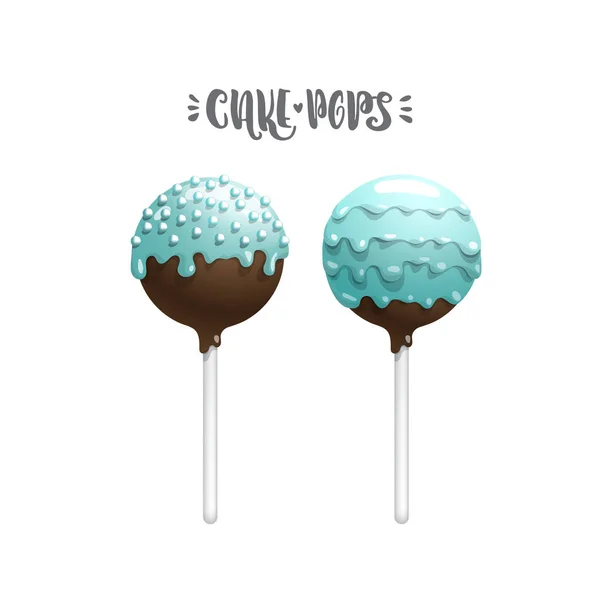 Cake pops set. — Stock Vector