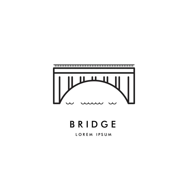 Bridge disposition logotypen vektor — Stock vektor