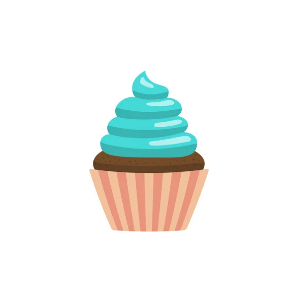 Cupcake icono plano — Vector de stock