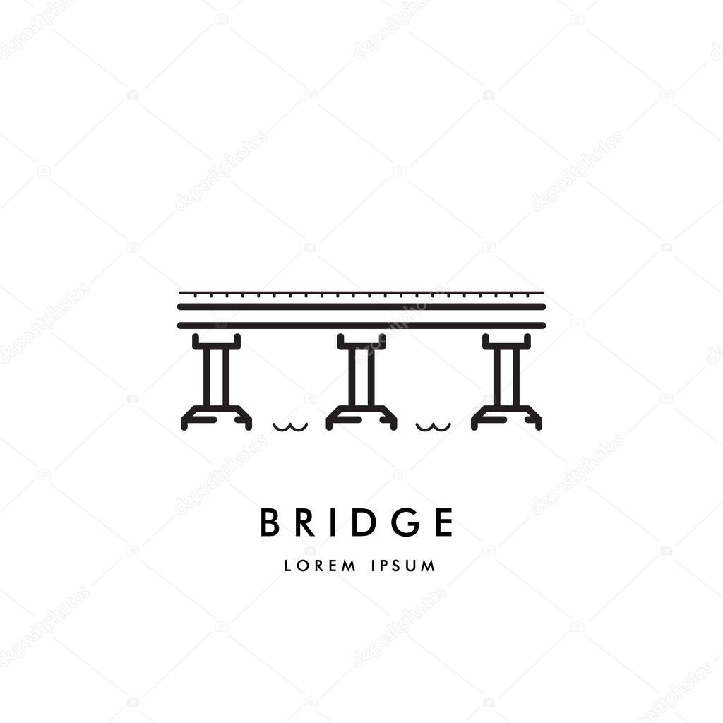 bridge outline logo vector