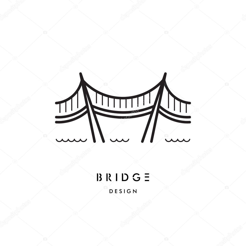 bridge outline logo vector