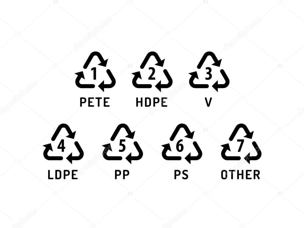 Vector icons and recycling