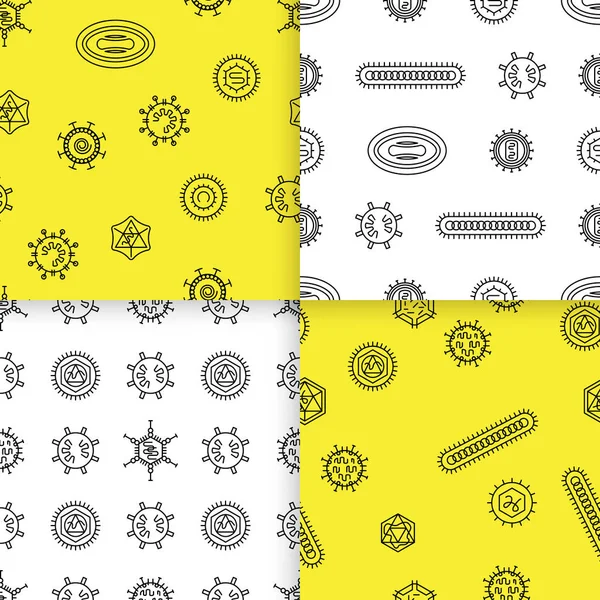 Seamlessbacteria and viruses pattern — Stock Vector