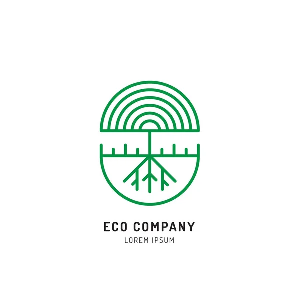 Boom holistische eco logo — Stockvector