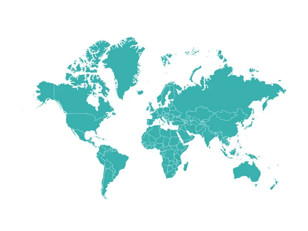Izolovaná mapa světa — Stockový vektor