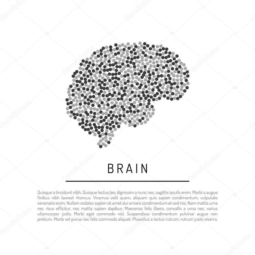 vector brain isolated
