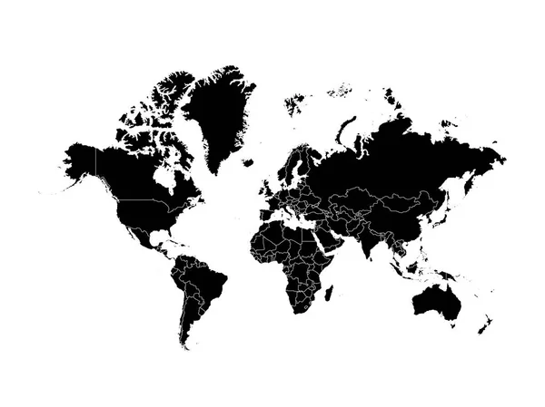 Mapa do mundo isolado —  Vetores de Stock