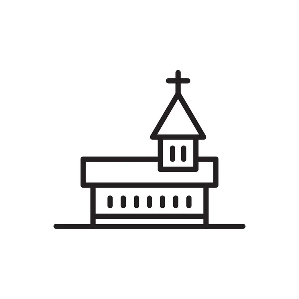 Icono de la iglesia Basílica Católica — Vector de stock