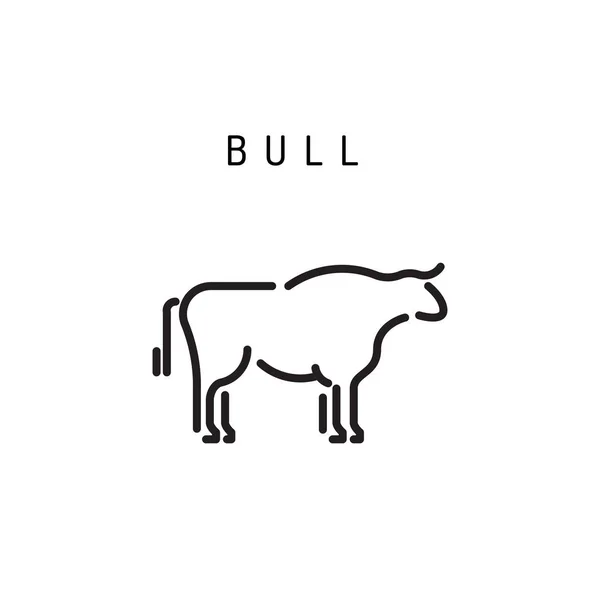 Bull designikon disposition — Stock vektor