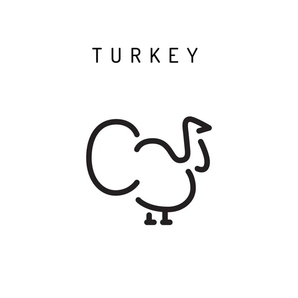 Turkey vector icon — Stock Vector
