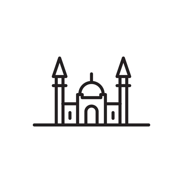 Mosquée musulmane icône vectorielle — Image vectorielle