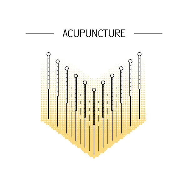 Acupunkture traditional Chinese medicine, — Stock Vector