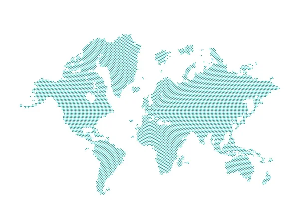 Izolovaná mapa světa — Stockový vektor