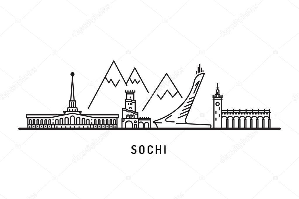 landmarks skyline of Sochi