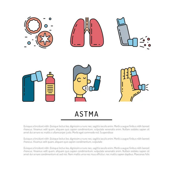 Векторні іконки астма — стоковий вектор