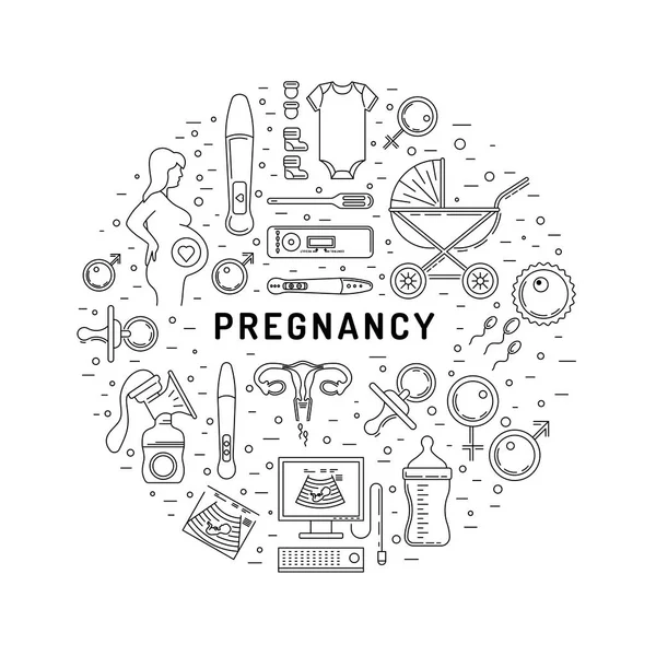 Ícone de vetor de gravidez — Vetor de Stock