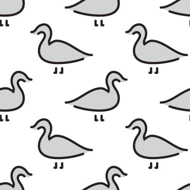 Kuş ördek çocuklar Dikişsiz desen