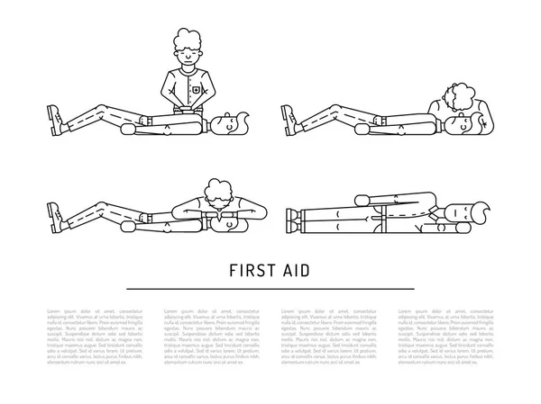 Emergencia de primeros auxilios — Vector de stock