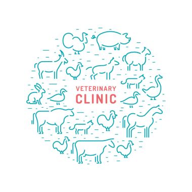 Hayvan hastalıklarıyla ilgili klinik afiş