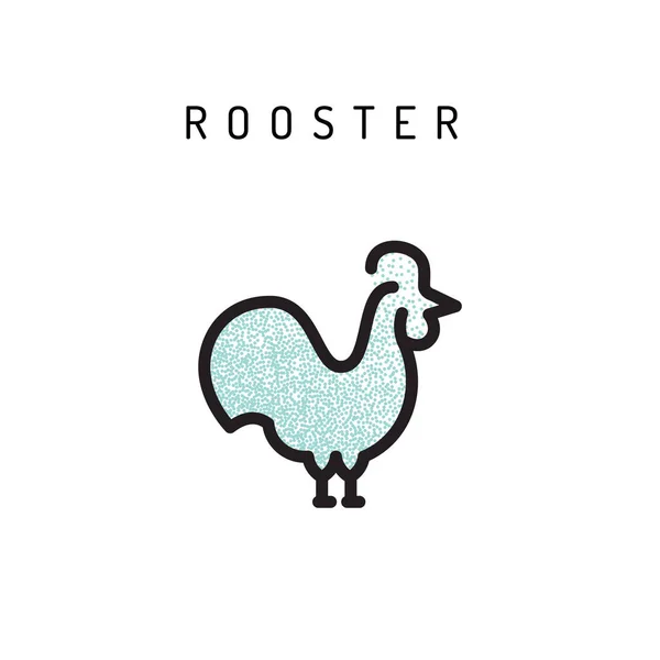 Rooster chiken icon — Stock Vector