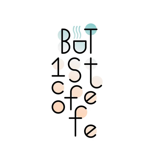 Lettrage logo texte au café — Image vectorielle