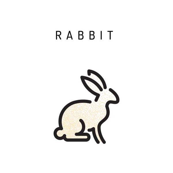 Outline vector rabbit — Stock Vector